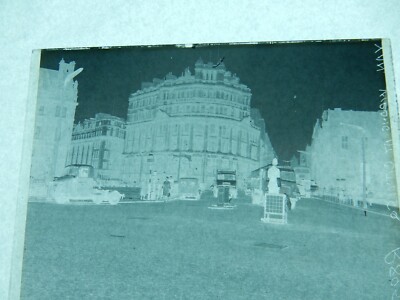 VINTAGE GLASNEGATIV Stadt Quadrat nach oben Park Reihe LEEDS