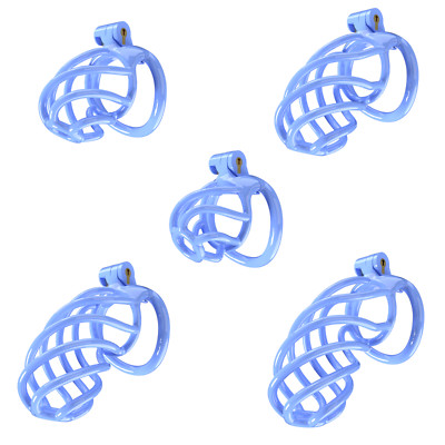 Cobra Male Chastity Cage Device Men Resin Mamba Spiral Locking Belt 4 Rings
