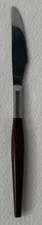 Vintage Wood Canoe Muffin Handle Stainless Flatware MCM Japan Knife