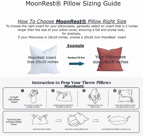 Elegant 16x24 Down Alternative Pillow Inserts - Pack of 2 for Decorative Shams - Picture 4 of 11