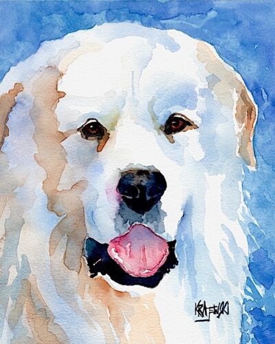 Great Pyrenees 11x14 signed art PRINT RJK from painting - 第 1/3 張圖片