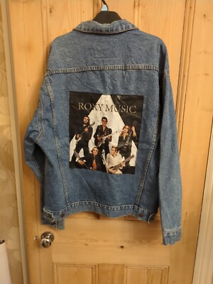 Roxy Music überarbeitete Jeansjacke - Größe L - tolle Gebrauchsspuren - Grube zu Grube 22