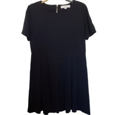 Loft Black Dress Size 12 With Exposed Zipper