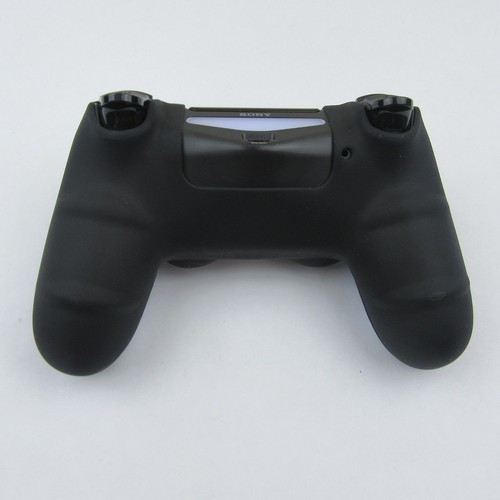 Silicone Grip Black Blue Swirl Cover Shell Non Slip For PS4 Controller - Picture 6 of 9