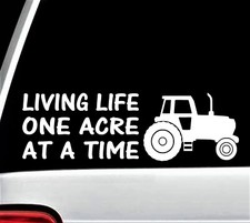 Farm Life Tractor Decal Sticker for Window  Farmhouse Decor Barn Art  B1022