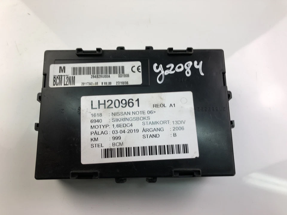 Centralina NISSAN NOTE E11, NE11 284B29U00A 2007 14588513 - Immagine 2 di 4