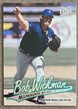 1997 Fleer Ultra Platinum Medallion Bob Wickman Milwaukee Brewers #P450 Parallel