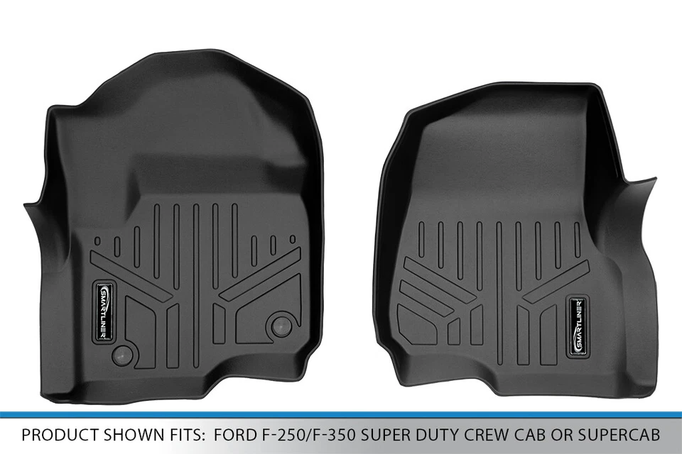 SMARTLINER Floor Mats 1st Row Set 2017-2020 Ford F-250 F-350 F-450 Super Duty Foto 4 de 4