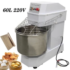 60L Electric Dough Mixer,Microcomputer Dual Speed Dual Action Flour Mixer 220V