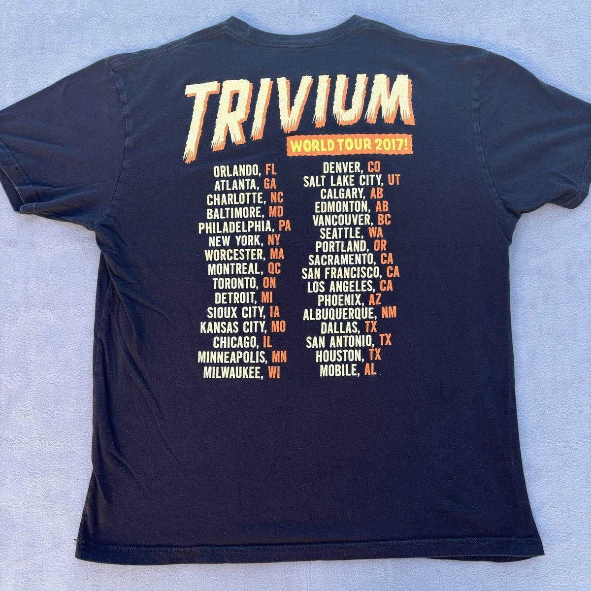 TRIVIUM ツアーTシャツ 2017 Trivium 2017 Tour Shirt Men's XL | eBay