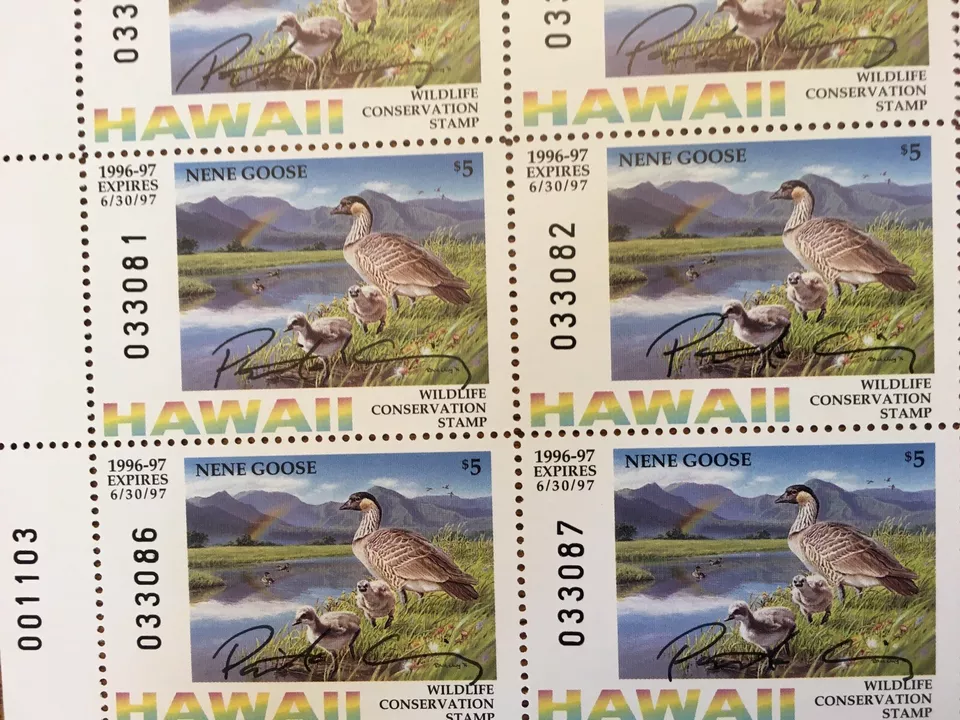 HI1 Hawaii First Of State **RARE** SIGNED Sheet Of 30 Patrick Ching 1996 - Image 3 of 4