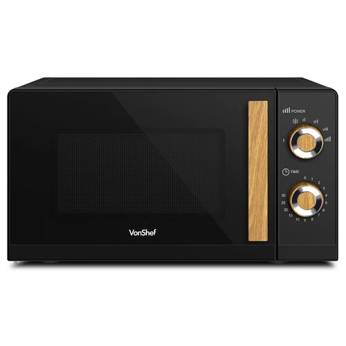 Fika Black/Cream & Wood 20L Microwave