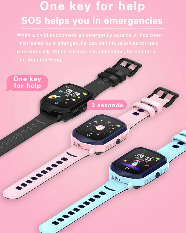 Kids Smart Watch 4G SOS Camera Watch Phone Make Call for Boys Girls Children - Image 4 of 4