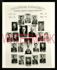 1946-47 MONTREAL CANADIENS ORIGINAL TEAM PHOTO MAURICE RICHARD STANLEY CUP FINAL