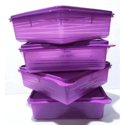 2.9L Tupperware B2B Purple Snack Stor Sandwich Sweet Square Keeper