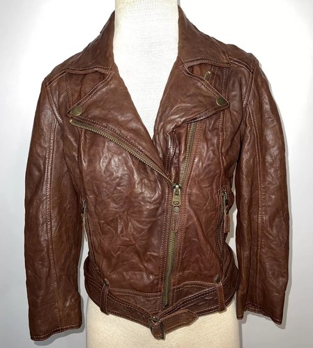 Leather Motorcycle Biker Jacket Coat | eBay