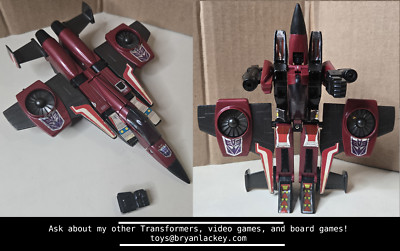 Thrust 1985 Vintage Hasbro G1 Transformers Action Figure NICE Original Seeker