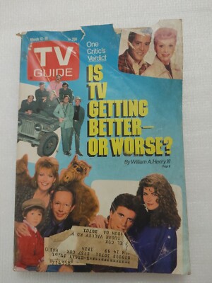 Tv Guide Mar 12-18 Is Tv Getting Better or Worse by William Henry, Alf Mash 1988