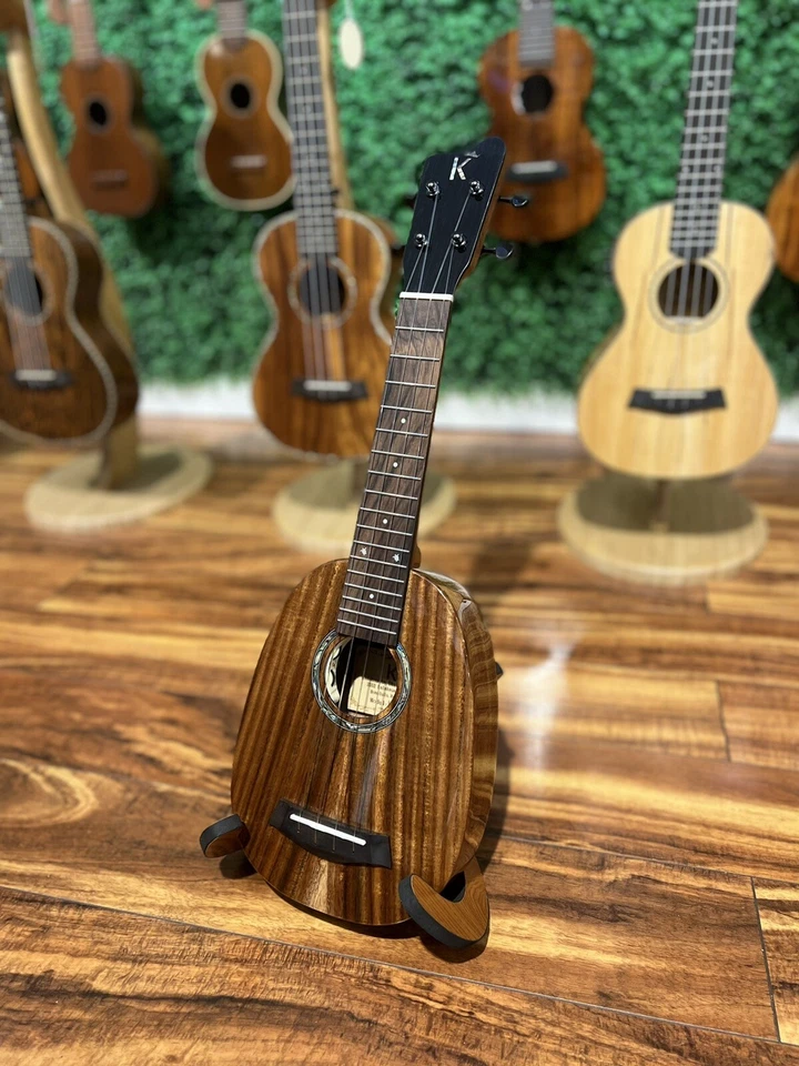 Kamehameha Ukulele KS-56 EQ Soprano Pineapple All Solid Acacia Koa Gloss Hawaii - Image 3 of 4