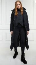 Holland Cooper Dakota Longline Down Jacket In Black Size Small Ref Rp187