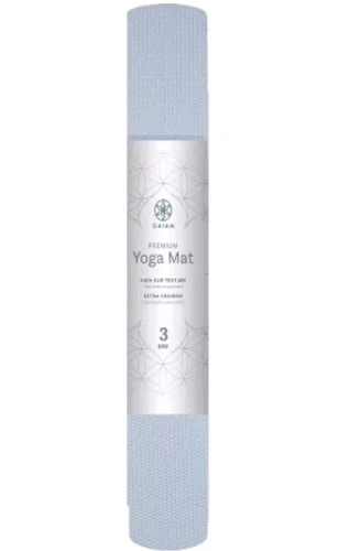 Gaiam Classic Yoga Mat 3MM Lakeside Light Grey Lightweight Portable Non-Slip NEW