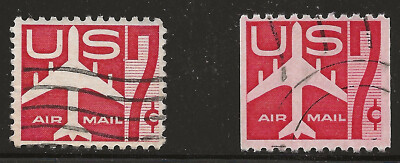 US Scott #C60-61, Singles 1959 Air Mail 7c FVF Used | eBay