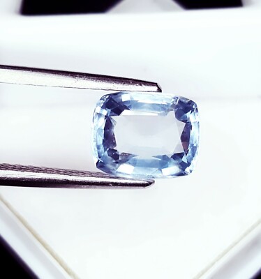 100% Natural Aquamarine 3.22 Ct Loose Gemstone Untreated Certified Cushion Shape