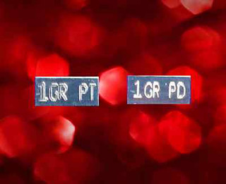 ACB Palladium & Platinum 1GRAIN BULLION PURE 99.9 SOLID (2 bars) w/certificates$