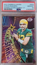 Aaron Rodgers 2022 Panini Illusions Shining Stars 1/1 PSA 10 GEM!!!