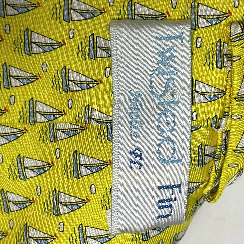 Corbata Jim Thompson azul seda elefantes y árboles Foto 4 de 4