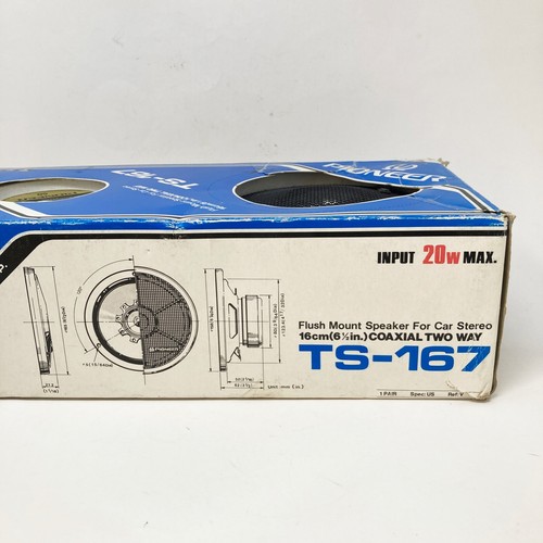 Altavoces coaxiales bidireccionales para coche Pioneer TS-167 16 cm montaje empotrado años 70 - Imagen 8 de 12