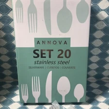 ANNOVA 20 Piece Flatware Set  Stainless Steel Silverware/Cutlery New