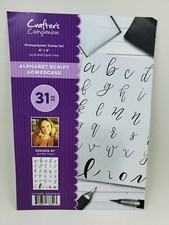 Crafters Companion Alphabet Script Lowercase Clear Photopolymer Stamp Set