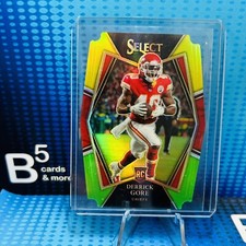 2021 Select Derrick Gore Premier Level #184 Green Yellow Prizm Die-Cut Chiefs RC