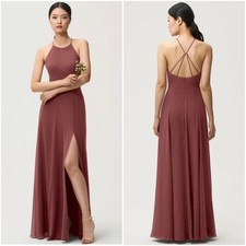 BHLDN Jenny Yoo Collection Kayla Dress Size 12 Bridesmaid Maxi Gown Cinnamon