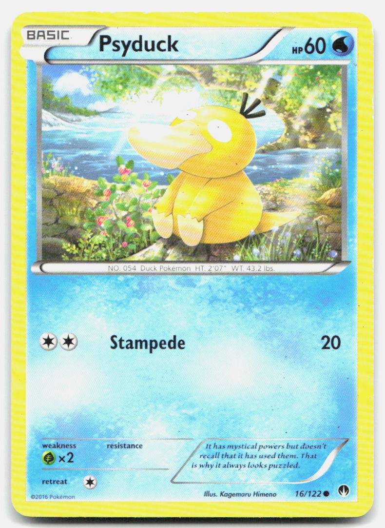 BREAKpoint Psyduck 16/122 Near Mint Pokemon C Tcg Card