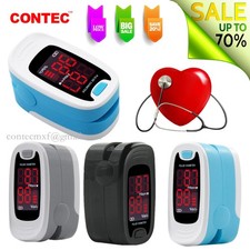 LED Finger Pulse Oximeter Blood Oxygen Monitor SpO2 Heart Rate Tester Free Bag