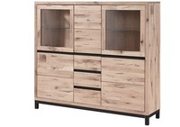 Highboard Wildeiche 166X40X148 Bianco GeöLt Villanders #207 Modern