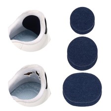 6 Pcs Shoe Heel Repair Patch Oval Self-Adhesive Sneaker Inside Patches Dark Blue