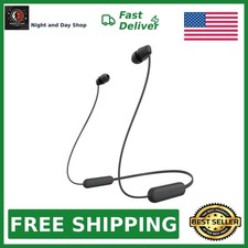 Sony WI-C100 Wireless in-Ear Bluetooth Headphones with Built-in Mic, Black  ...