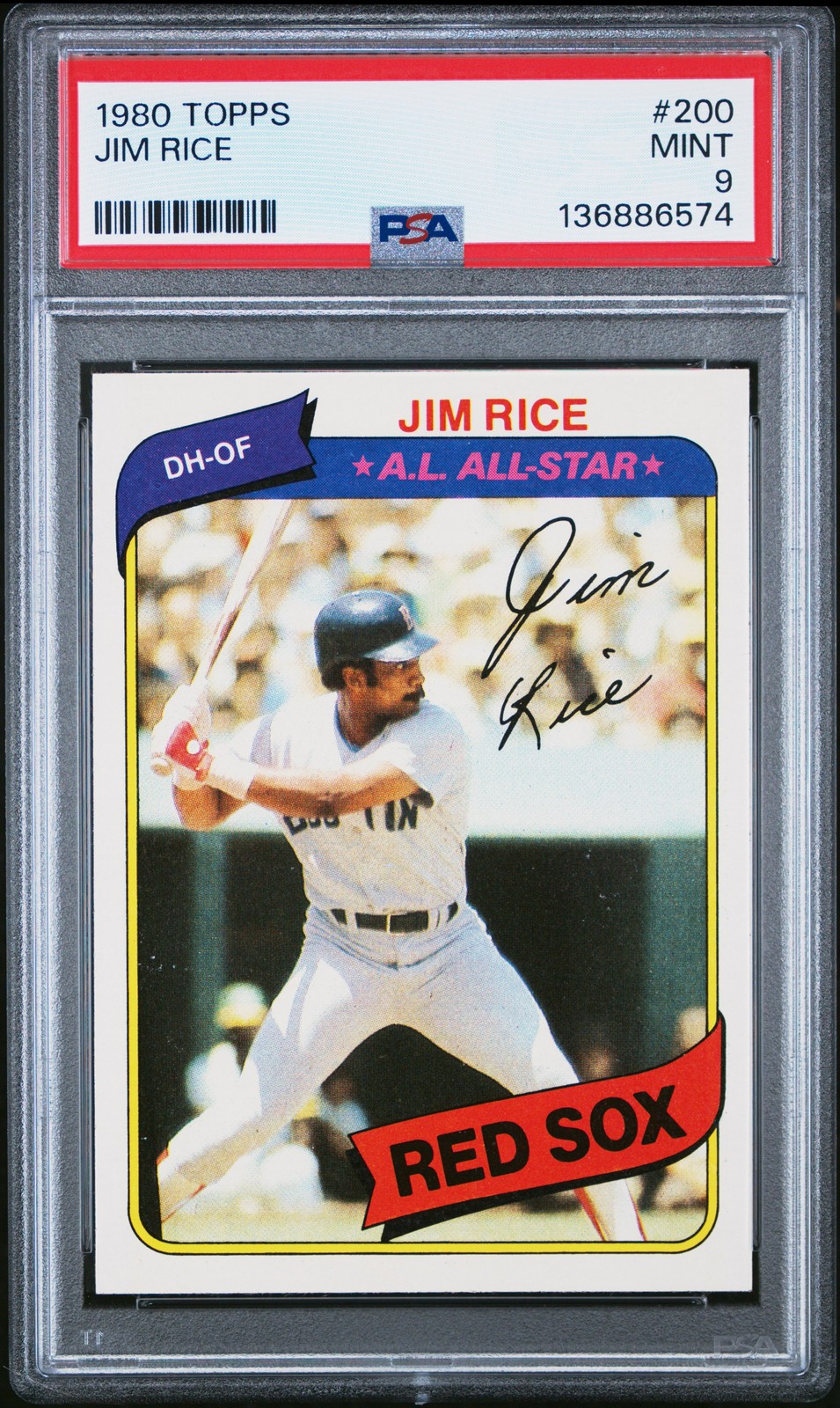 1980 TOPPS #200 JIM RICE PSA 9