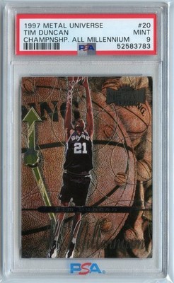 1997-98 METAL UNIVERSE CHAMPIONSHIP ALL MILLENNIUM TIM DUNCAN RC 