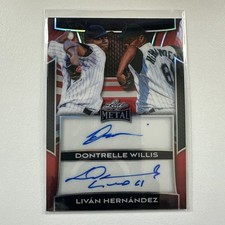 2025 Leaf Metal Dontrelle Willis Livan Hernandez Red Dual Auto /15 Marlins Stars