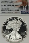 2020 W NGC PF70 ULTRA CAMEO AMERICAN SILVER EAGLE #B52881