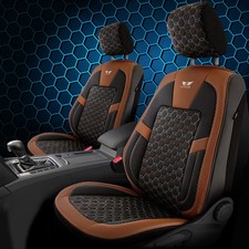 Autositzbezüge Schonbezüge passend für VW Jetta in Schwarz Braun D10