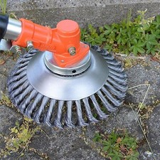 8 Inch Grass Strimmer Head Trimmer Brush For Stihl Steel Wire Wheel Garden Weed