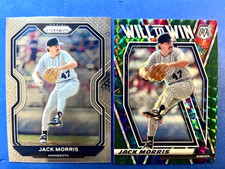 Jack Morris 2021 Panini Prizm & 2021 Mosaic Will to Win Green Mosaic Prizm