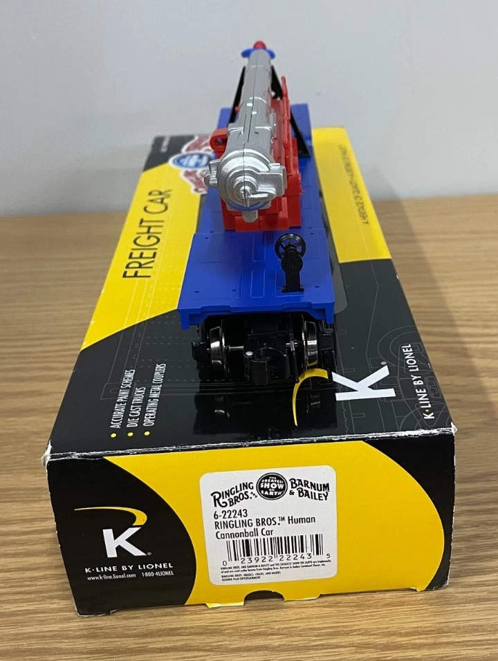 K-line Lionel 22243 Circus Ringling Bros. Flatcar Human Cannonball O Gauge Train - Image 4 of 4