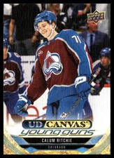 2024-25 Upper Deck Canvas Young Guns Calum Ritchie Rookie Colorado Avalanche