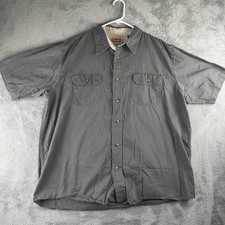 Wrangler Premium Quality Short Sleeve Button Down Grey Shirt XL